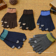 Man&#39;s Winter warme gestrickte Handschuhe voller Finger Großhandel